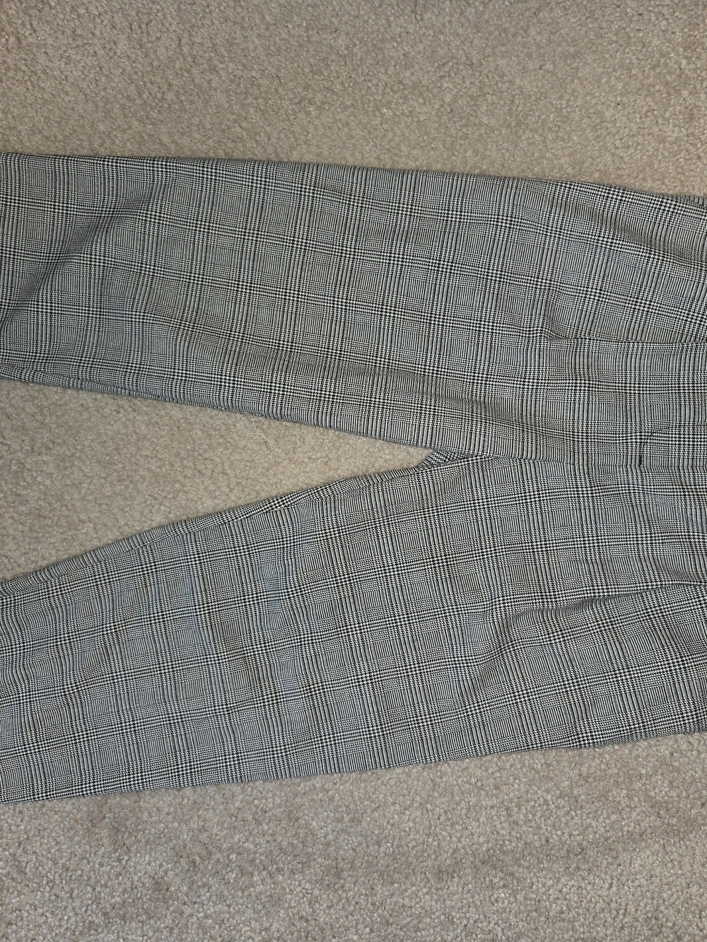 LOFT Gray Plaid Skirt with Subtle Houndstooth